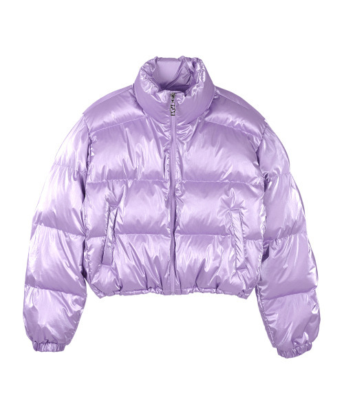 セール】グリッタークロップパディング_薄紫（ダウンジャケット/コート