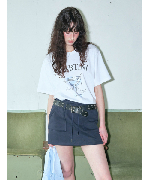 ETMON(エトモン)の「Martini Graphic T-Shirt Blue(Tシャツ/カットソー・レディース・その他・FREE)」の1枚目の写真