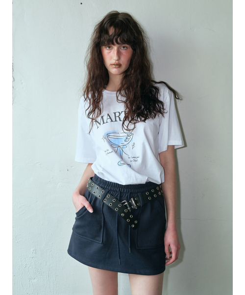 ETMON(エトモン)の「Martini Graphic T-Shirt Blue(Tシャツ/カットソー・レディース・その他・FREE)」の2枚目の写真
