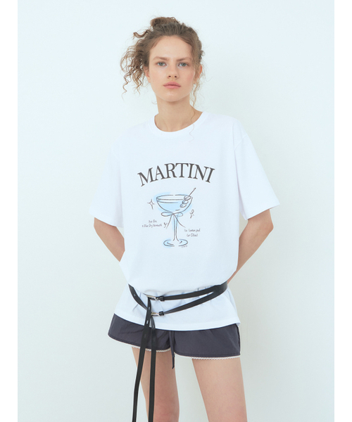 ETMON(エトモン)の「Martini Graphic T-Shirt Blue(Tシャツ/カットソー・レディース・その他・FREE)」の4枚目の写真