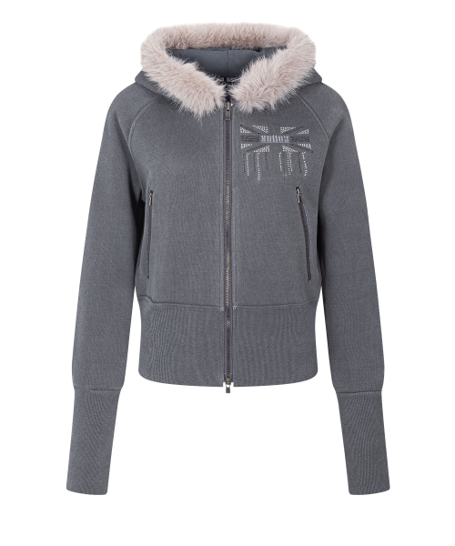 PLEASENOFOLLOW(プリーズノーフォロー)の「Becky Fur Hoodie Jacket (Charcoal)(パーカー・レディース・その他・FREE)」の3枚目の写真
