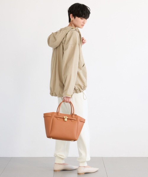 BARNYARDSTORM（バンヤードストーム）の「BARNYARDSTORM / ハーフZIPフーディージャケット【撥水】【JAPAN FABRIC】（ブルゾン・レディース・ベージュ/ネイビー・FREE）」の13枚目の写真