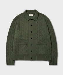 AMFEAST（アンフィースト）の「アイビーエッセンシャルケーブルカーディガンオリーブ（カーディガン/ボレロ）」