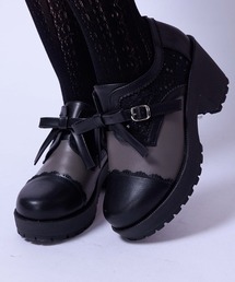 axes femme | 配色リボン×レースシューズ(パンプス)