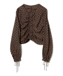 Ray BEAMS | ドット センター ギャザー ブラウス(シャツ/ブラウス)