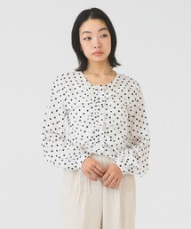 Ray BEAMS | ドット センター ギャザー ブラウス(シャツ/ブラウス)