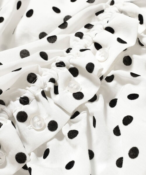 Ray BEAMS（レイビームス）の「ドット センター ギャザー ブラウス（シャツ/ブラウス・レディース・ダークブラウン/ホワイト・ONE SIZE）」の12枚目の写真