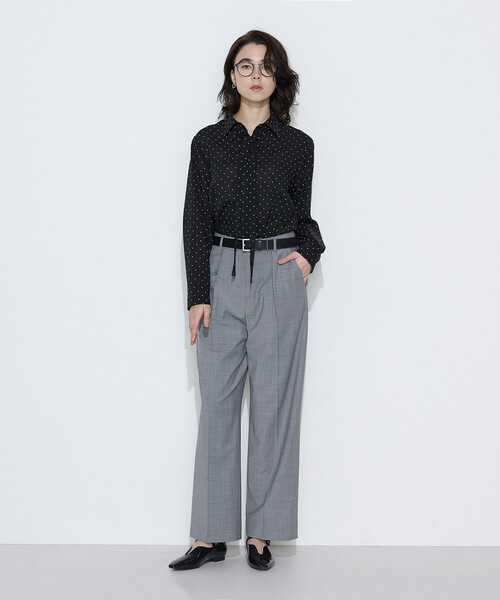 COMME CA（コムサ）の「ドットプリント ボウタイシャツ（シャツ/ブラウス・レディース・ブラック/トップグレー・11号/9号）」の9枚目の写真
