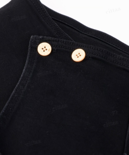 Dalfwin(ダールフィン)の「韓国ファッション リボンデザインレイヤードフレアデニムパンツ(デニムパンツ・レディース・ブルー/ブラック・LARGE/MEDIUM/SMALL)」の5枚目の写真