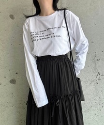 英字メッセージロンT/長袖Tシャツ