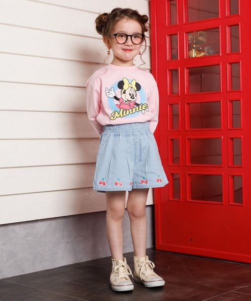 Disney(ディズニー)の「ディズニー デニムキュロットショートパンツ 1251K (トップス別売)(その他パンツ・キッズ・ライトインディゴブルー・90cm/100cm/110cm/120cm/130cm/80cm)」の4枚目の写真