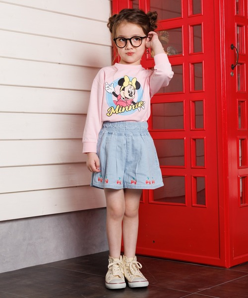 Disney(ディズニー)の「ディズニー デニムキュロットショートパンツ 1251K (トップス別売)(その他パンツ・キッズ・ライトインディゴブルー・90cm/100cm/110cm/120cm/130cm/80cm)」の5枚目の写真
