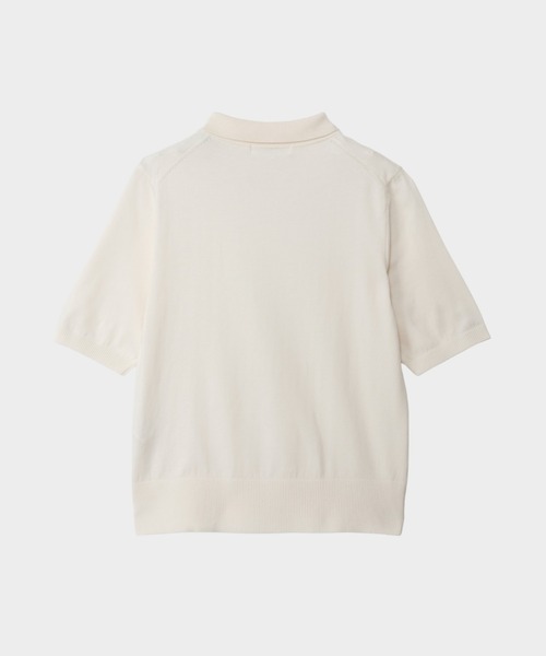 CINOH(チノ)の「21GG SUVIN COTTON COLLARED KNIT PO(ニット/セーター・レディース・ブラック/グレー/アイボリー・38)」の11枚目の写真