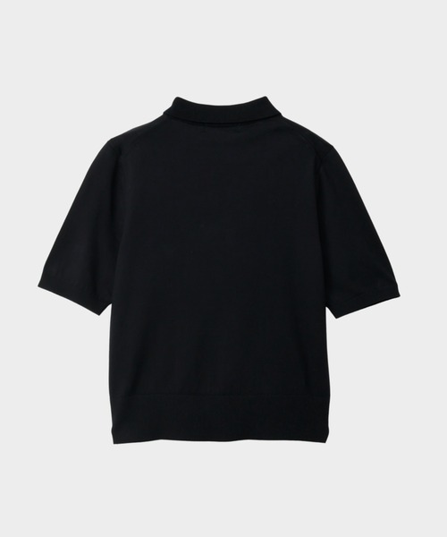 CINOH(チノ)の「21GG SUVIN COTTON COLLARED KNIT PO(ニット/セーター・レディース・ブラック/グレー/アイボリー・38)」の4枚目の写真