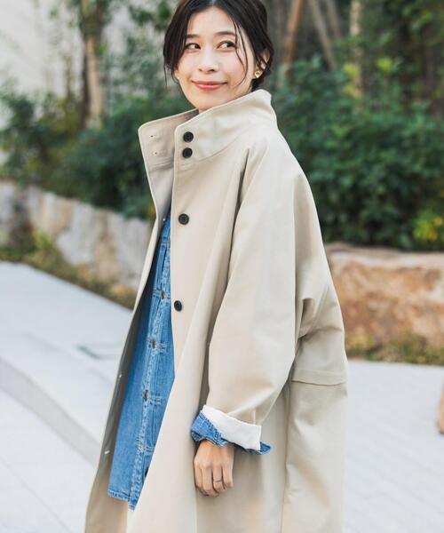 URBAN RESEARCH DOORS（アーバンリサーチドアーズ）の「BACKヨークスタンドカラーコート（その他アウター・レディース・ライトベージュ/ベージュ・FREE）」の6枚目の写真