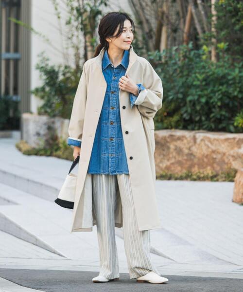 URBAN RESEARCH DOORS（アーバンリサーチドアーズ）の「BACKヨークスタンドカラーコート（その他アウター・レディース・ライトベージュ/ベージュ・FREE）」の7枚目の写真