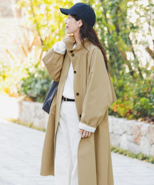 URBAN RESEARCH DOORS（アーバンリサーチドアーズ）の「BACKヨークスタンドカラーコート（その他アウター・レディース・ライトベージュ/ベージュ・FREE）」の17枚目の写真