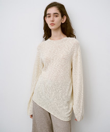 UNFIL | UNFIL アンフィル / cotton & silk slub yarn bottle-neck P/O コットンシルクスラブヤーンボトルネックプルオーバーニット / WXSP-UW125(Tシャツ/カットソー)