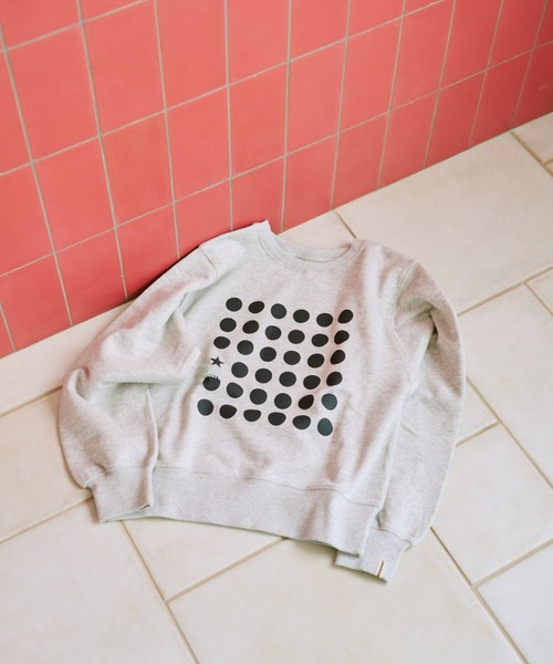 common gull products.（コモンガルプロダクツ）の「ドットグラフィック裏毛スウェット（スウェット・レディース・クリアブルー/杢グレー/ネイビー・SMALL/MEDIUM/LARGE）」の17枚目の写真