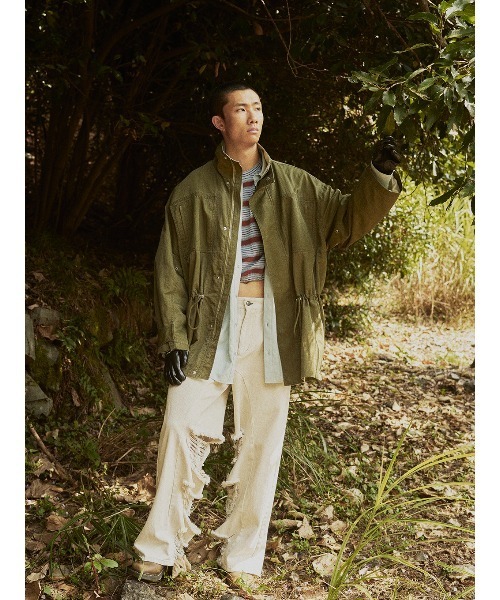 ELCHELE(エルチェレ)の「PIGMENT DYE M-65 JACKET(ナイロンジャケット・レディース・ブラック/カーキ/オフホワイト・FREE)」の16枚目の写真