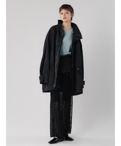 ELCHELE(エルチェレ)の「PIGMENT DYE M-65 JACKET(ナイロンジャケット・レディース・ブラック/カーキ/オフホワイト・FREE)」の8枚目の写真