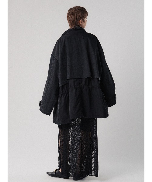 ELCHELE(エルチェレ)の「PIGMENT DYE M-65 JACKET(ナイロンジャケット・レディース・ブラック/カーキ/オフホワイト・FREE)」の10枚目の写真