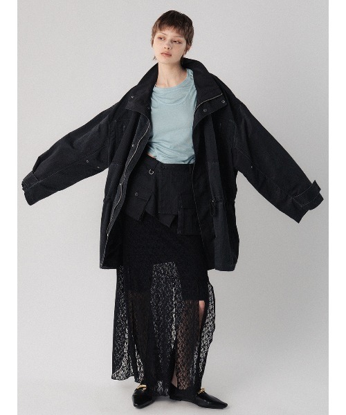 ELCHELE(エルチェレ)の「PIGMENT DYE M-65 JACKET(ナイロンジャケット・レディース・ブラック/カーキ/オフホワイト・FREE)」の7枚目の写真