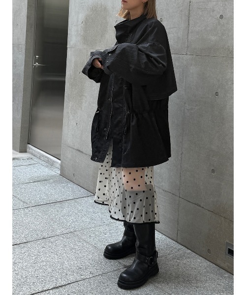 ELCHELE(エルチェレ)の「PIGMENT DYE M-65 JACKET(ナイロンジャケット・レディース・ブラック/カーキ/オフホワイト・FREE)」の20枚目の写真