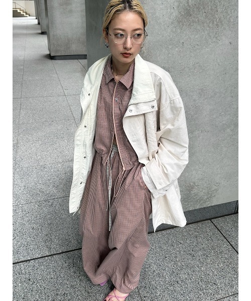 ELCHELE(エルチェレ)の「PIGMENT DYE M-65 JACKET(ナイロンジャケット・レディース・ブラック/カーキ/オフホワイト・FREE)」の21枚目の写真