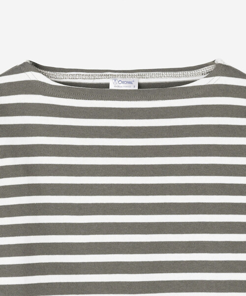 ORCIVAL（オーシバル）の「ORCIVAL | コットンロード ボートネック クロップドバスクTシャツ WOMEN（Tシャツ/カットソー・レディース・グレー系その他/ブラウン系その他2・1/2）」の15枚目の写真