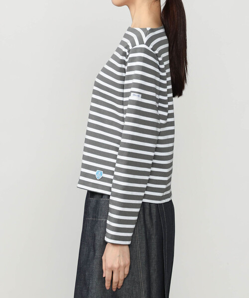 ORCIVAL（オーシバル）の「ORCIVAL | コットンロード ボートネック クロップドバスクTシャツ WOMEN（Tシャツ/カットソー・レディース・グレー系その他/ブラウン系その他2・1/2）」の10枚目の写真