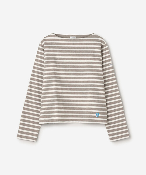 ORCIVAL（オーシバル）の「ORCIVAL | コットンロード ボートネック クロップドバスクTシャツ WOMEN（Tシャツ/カットソー・レディース・グレー系その他/ブラウン系その他2・1/2）」の3枚目の写真