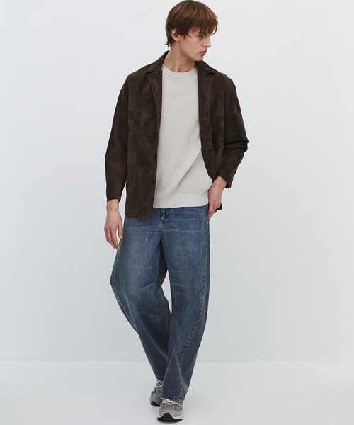 UNITED TOKYO(ユナイテッドトウキョウ)の「【数慮限定】COTTON CASHMERE ワッフルニット |湿度調整/防臭機能/カシミヤ(ニット/セーター・メンズ・ダークグレー/ライトグレー・1/2)」の7枚目の写真