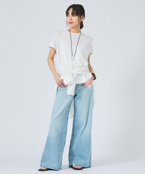 YANUK（ヤヌーク）の「【YANUK】Wide Flare MFT ワイドフレアパンツ（デニムパンツ・レディース・ライトブルー・34/36/38）」の15枚目の写真