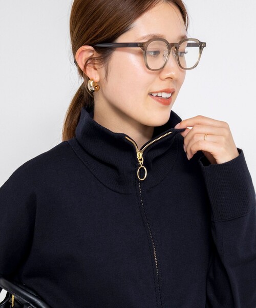 Rie Miller(リエミラー)の「《手洗い可能》ハーフZIPプルオーバー(ニット/セーター・レディース・ネイビー/ライトグレー・38)」の12枚目の写真