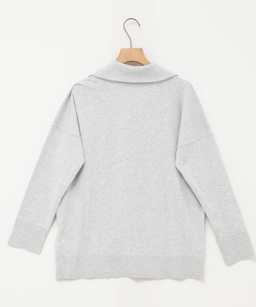 Rie Miller(リエミラー)の「《手洗い可能》ハーフZIPプルオーバー(ニット/セーター・レディース・ネイビー/ライトグレー・38)」の19枚目の写真