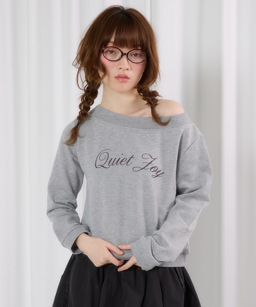 FCMM(エフシーエムエム)の「【日本限定】OFF SHOULDER SWEAT PULLOVER / オフショルダースウェットプルオーバー(Tシャツ/カットソー・レディース・グレー/ネイビー・MEDIUM/SMALL)」の7枚目の写真