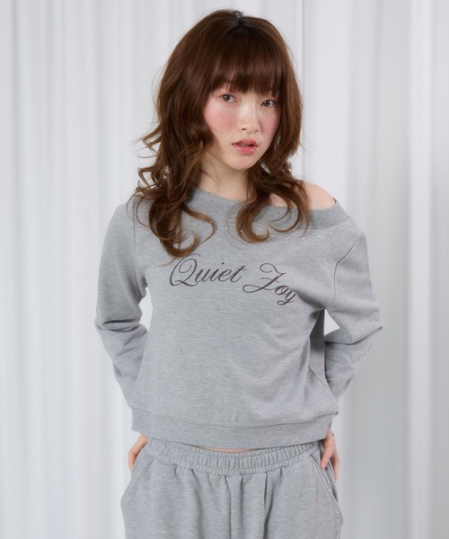 FCMM(エフシーエムエム)の「【日本限定】OFF SHOULDER SWEAT PULLOVER / オフショルダースウェットプルオーバー(Tシャツ/カットソー・レディース・グレー/ネイビー・MEDIUM/SMALL)」の12枚目の写真