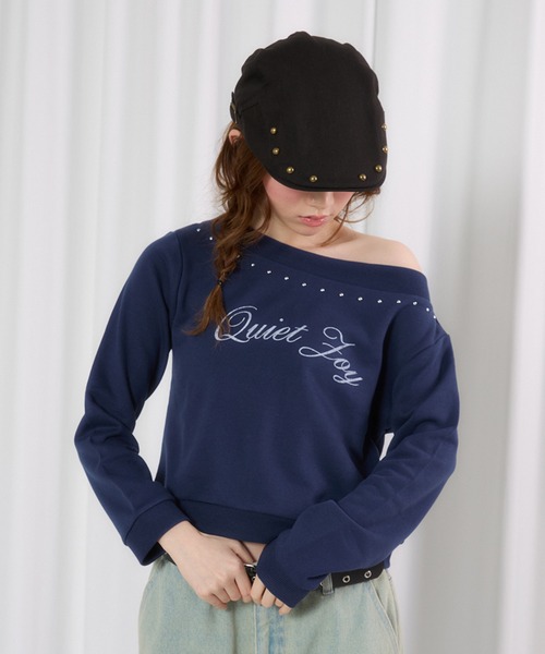FCMM(エフシーエムエム)の「【日本限定】OFF SHOULDER SWEAT PULLOVER / オフショルダースウェットプルオーバー(Tシャツ/カットソー・レディース・グレー/ネイビー・MEDIUM/SMALL)」の22枚目の写真