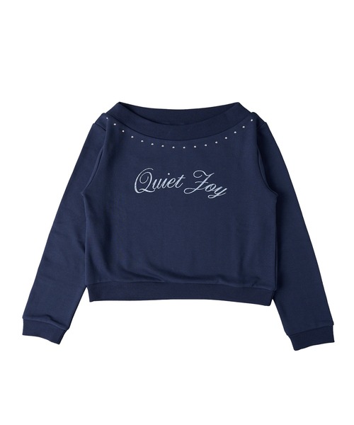 FCMM(エフシーエムエム)の「【日本限定】OFF SHOULDER SWEAT PULLOVER / オフショルダースウェットプルオーバー(Tシャツ/カットソー・レディース・グレー/ネイビー・MEDIUM/SMALL)」の5枚目の写真
