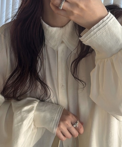 セール】collar & cuffs triple layered over SH（シャツ/ブラウス