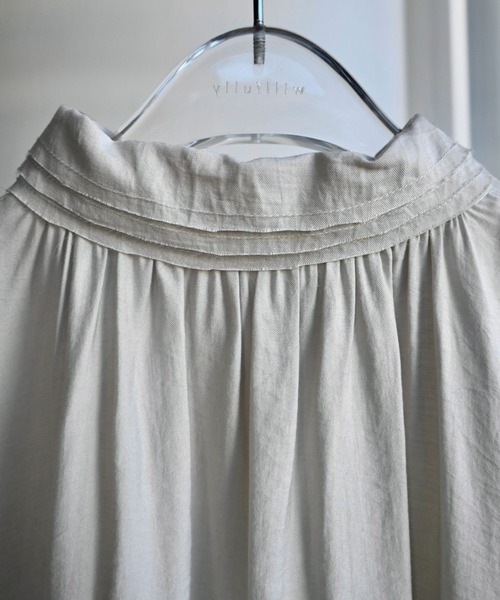WILLFULLY(ウィルフリー)の「collar & cuffs triple layered over SH(シャツ/ブラウス・レディース・ストライプ/イエロー/セージグリーン・FREE)」の18枚目の写真
