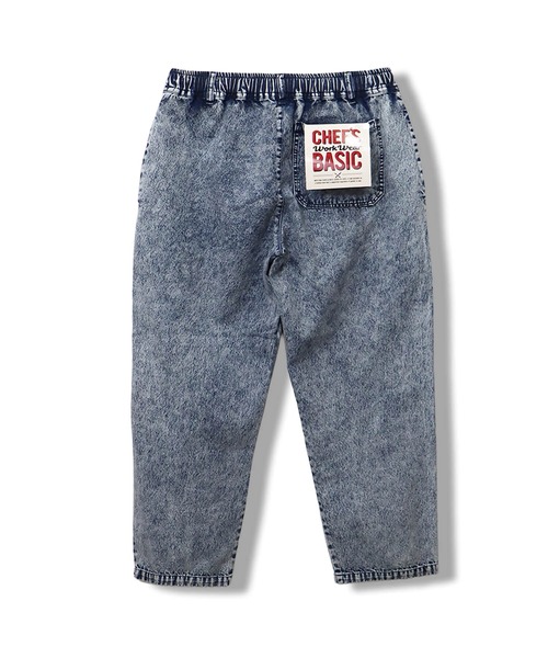 CORISCO(コリスコ)の「ケミカルデニム シェフパンツ(M1)(デニムパンツ・メンズ・インディゴブルー/ブラック・MEDIUM/X-LARGE/LARGE)」の4枚目の写真