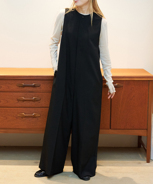 VIRGO ノーカラーオールインワン つなぎ size2 日本製 WEB限定追加 ORDINARY オールインワン（つなぎ/オールインワン