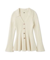 LILY BROWN | シャツディテールペプラムカーデ(カーディガン/ボレロ)