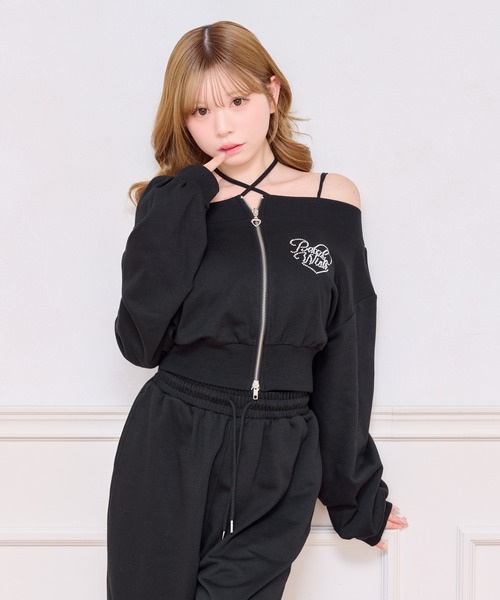 apres jour（アプレジュール）の「カップ付きクロスキャミインナー（キャミソール・レディース・アイボリー/ブラック/ピンク/ホワイト系その他・X-LARGE/フリー）」の14枚目の写真