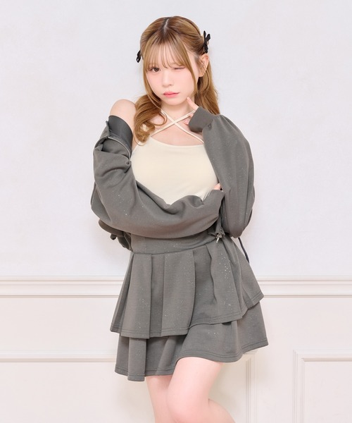 apres jour（アプレジュール）の「カップ付きクロスキャミインナー（キャミソール・レディース・アイボリー/ブラック/ピンク/ホワイト系その他・X-LARGE/フリー）」の6枚目の写真