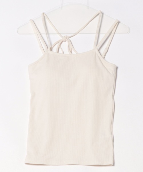 apres jour（アプレジュール）の「カップ付きクロスキャミインナー（キャミソール・レディース・アイボリー/ブラック/ピンク/ホワイト系その他・X-LARGE/フリー）」の18枚目の写真