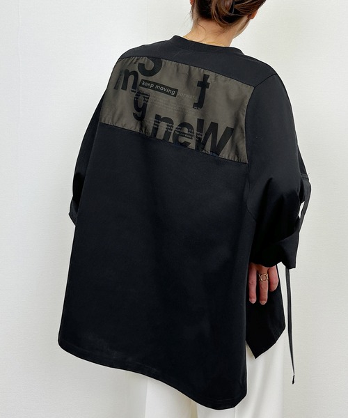 LUGIVA(ルギヴァ)の「バックオーガンジーロゴプリントプルオーバー(Tシャツ/カットソー・レディース・オフホワイト/ブラック/チャコールグレー・M)」の16枚目の写真