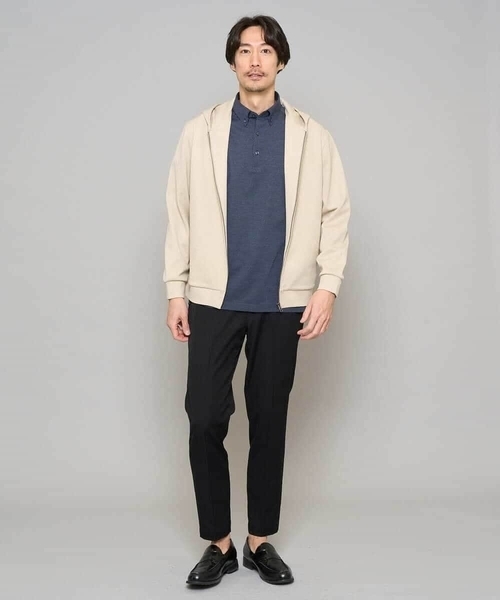 a.v.v(アーヴェヴェ)の「【イージーケア/洗濯機で洗える/毛玉になりにくい】ジャガードジップパーカー(カーディガン/ボレロ・メンズ・ピンク/ベージュ・46/48)」の10枚目の写真